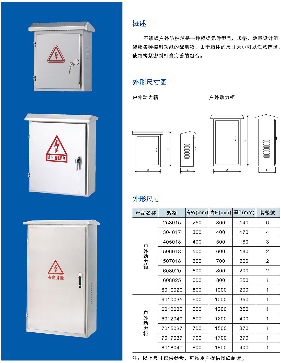 不锈钢户外端子箱/分线箱